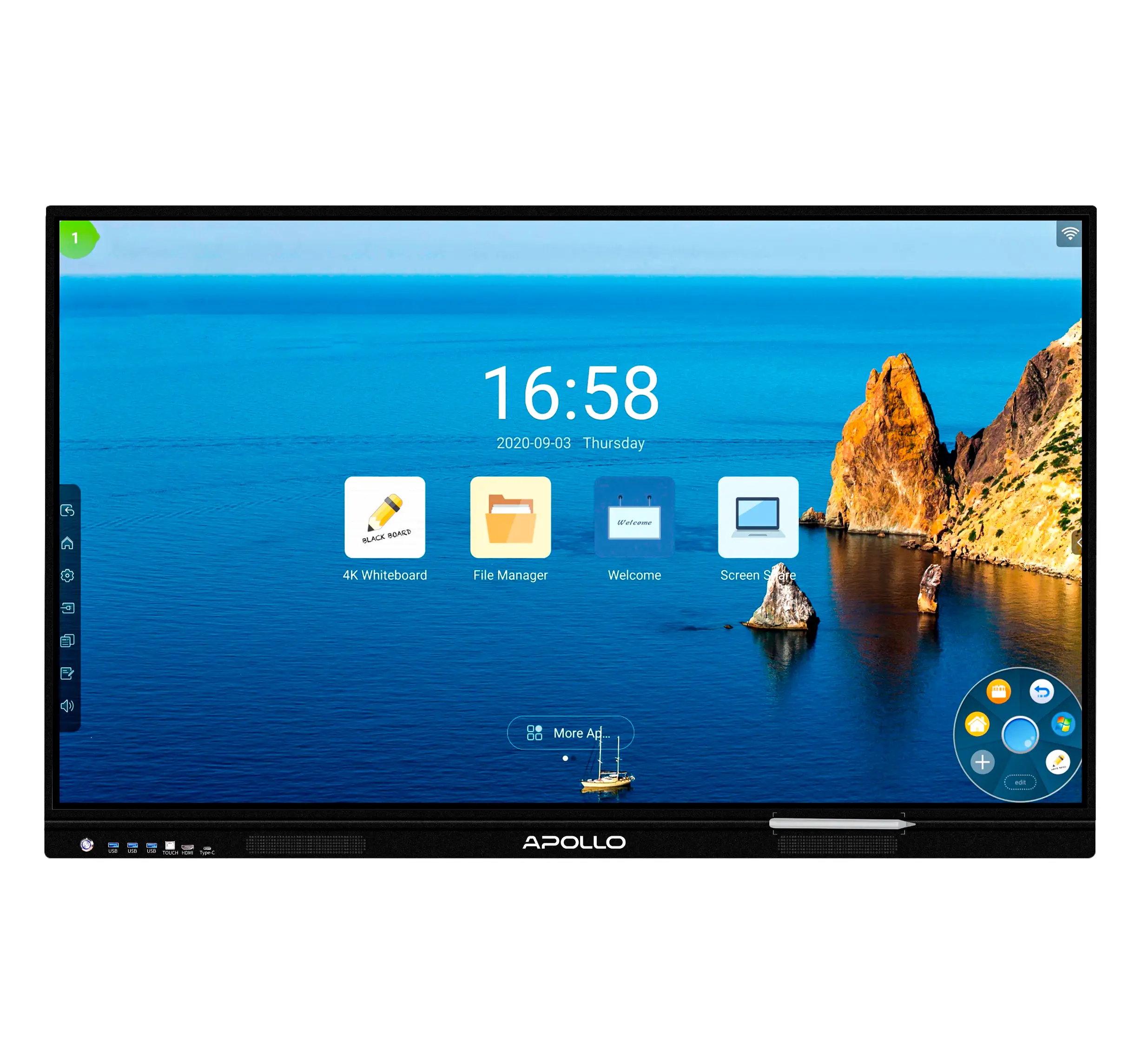 Apollo AIP-Black Android 8.0 series Interactive Flat Panel